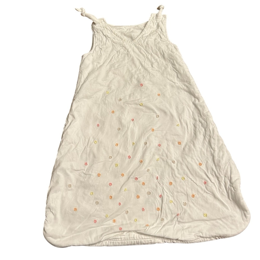 Little Coyuchi Sleep Sack 0-6M Baby Infant White Organic Cotton Striped‎ Swaddle
